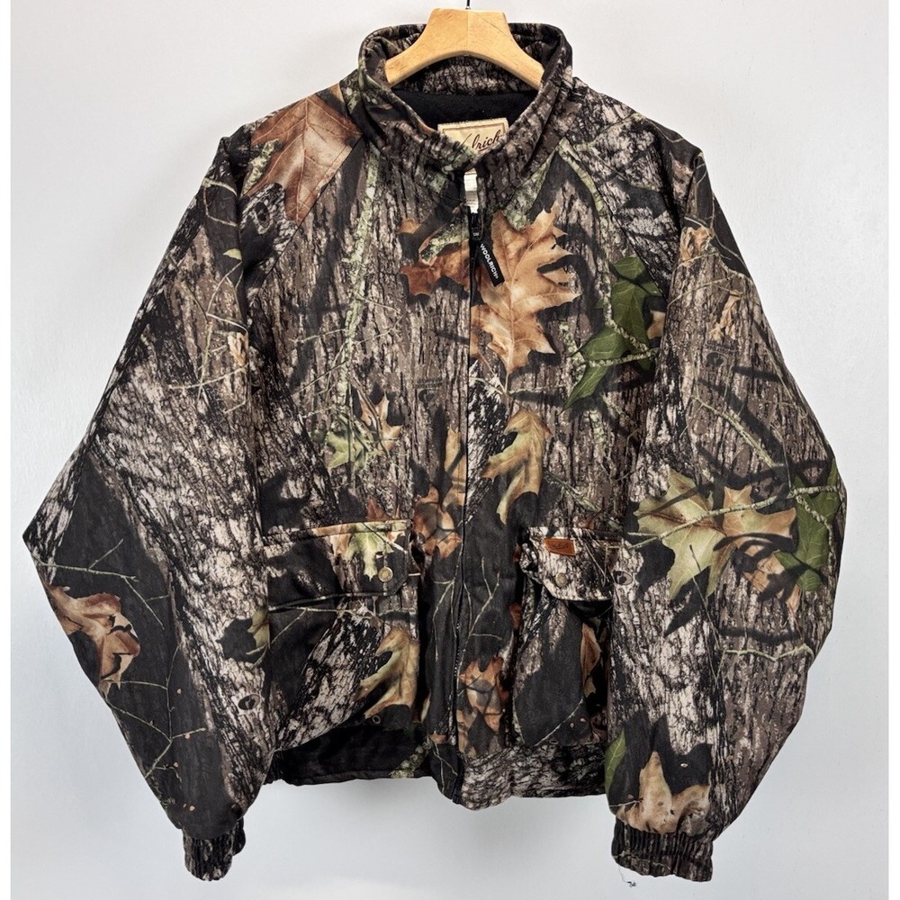 Vtg Woolrich Camouflage Jacket Coat Sz X-Large Men's Mossy Oak Bomber Hunting